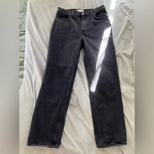Abercrombie The 90s Straight Ultra High Rise black jeans